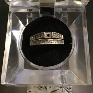 Women’s White Gold Wedding Band & Engagement Ring